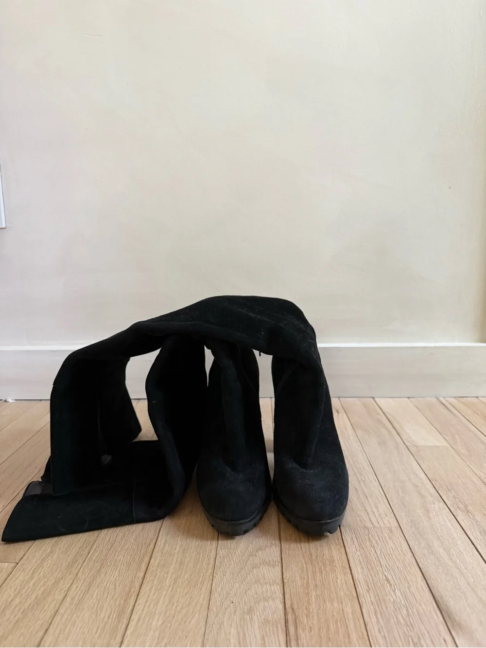 Aldo Black Suede Over-the-Knee Boots
